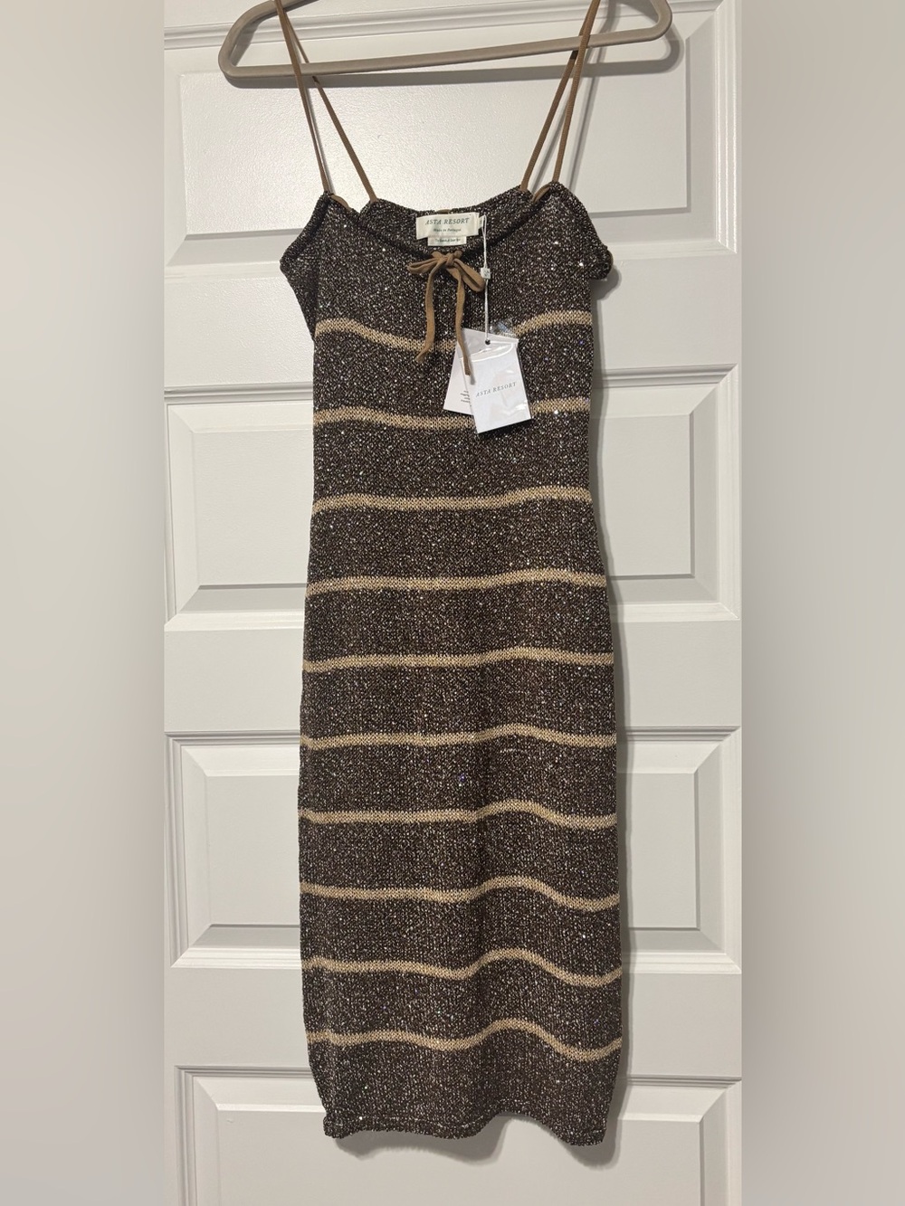 Asta Resort Celeste Midi Dress Coco Sequin Stripe